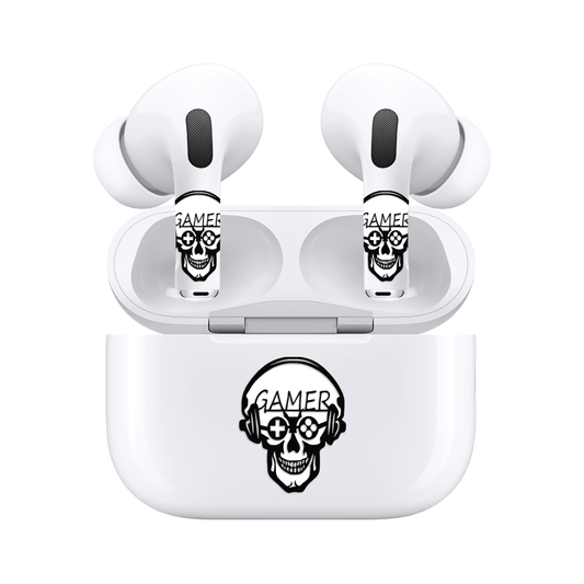 AirSkins - Compatible For AirPods Pro & AirPods Pro 2 Earbuds & Case, Skeleton Gamer Headphone Skin