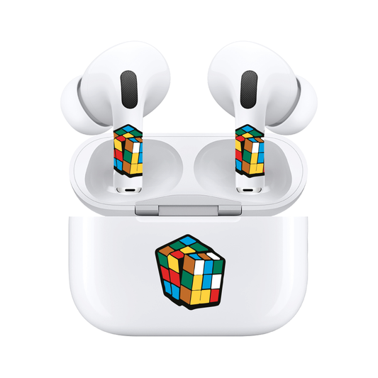 AirSkins - Compatible For AirPods 3 Earbuds & Case, Rubiks Cube Headphone Skin