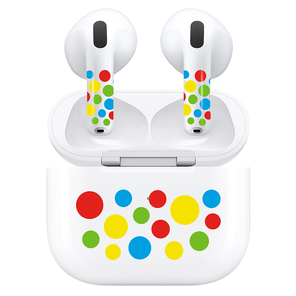 AirSkins - Compatible For AirPods 4 Earbuds & Case, Polka Dot Headphone Skin