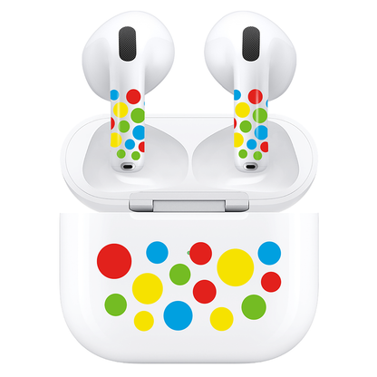 AirSkins - Compatible For AirPods 4 Earbuds & Case, Polka Dot Headphone Skin