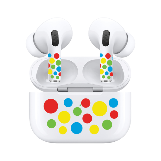 AirSkins - Compatible For AirPods 3 Earbuds & Case, Polka Dot Headphone Skin