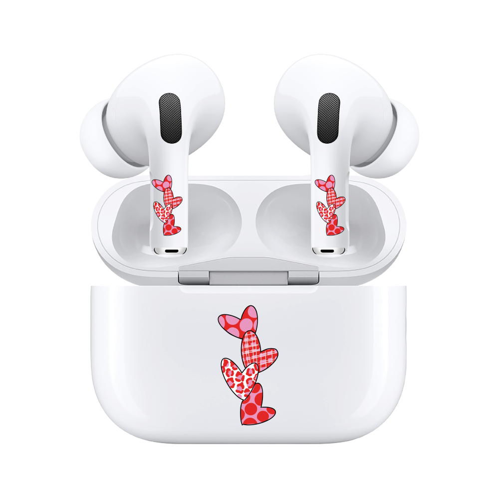 AirSkins - Compatible For AirPods 3 Earbuds & Case, Hearts Headphone Skin