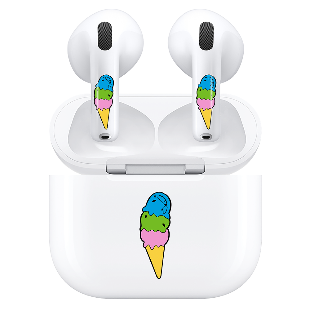 AirSkins - Compatible For AirPods 4 Earbuds & Case, Ice Cream Cone Headphone Skin