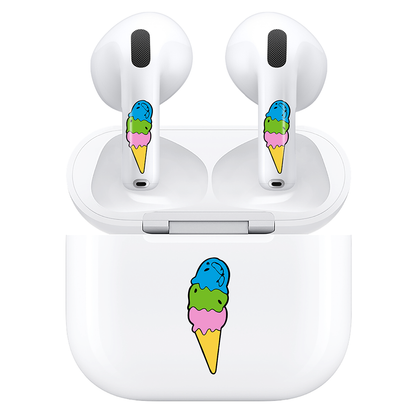 AirSkins - Compatible For AirPods 4 Earbuds & Case, Ice Cream Cone Headphone Skin