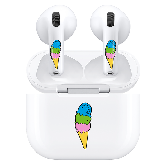 AirSkins - Compatible For AirPods 4 Earbuds & Case, Ice Cream Cone Headphone Skin