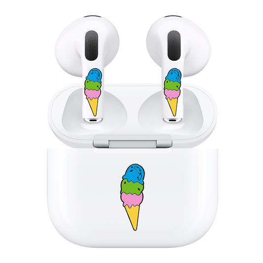 AirSkins - Compatible For AirPods 3 Earbuds & Case, Ice Cream Cone Headphone Skin