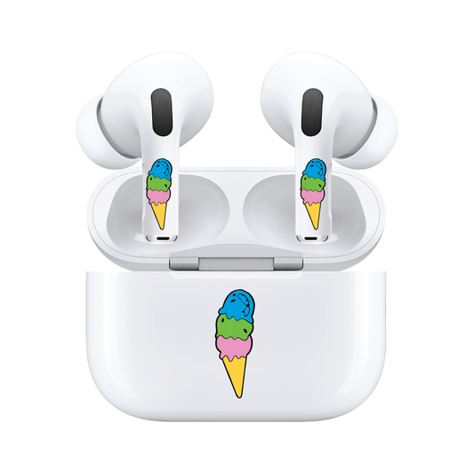 AirSkins - Compatible For AirPods 3 Earbuds & Case, Ice Cream Cone Headphone Skin