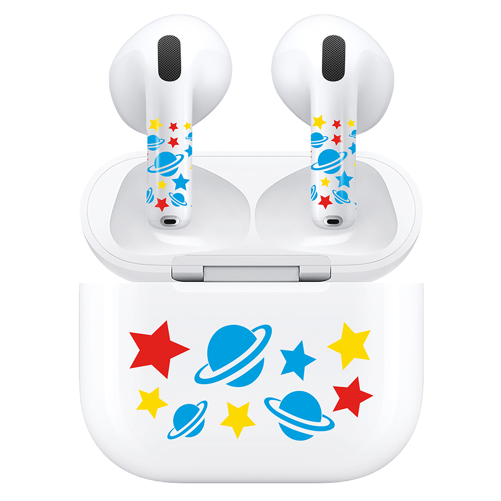 AirSkins - Compatible For AirPods 4 Earbuds & Case, Planets Headphone Skin