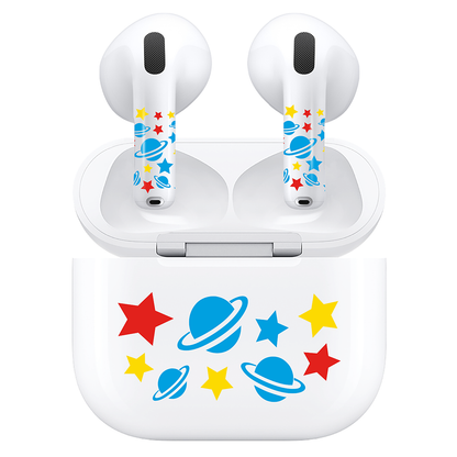 AirSkins - Compatible For AirPods 4 Earbuds & Case, Planets Headphone Skin