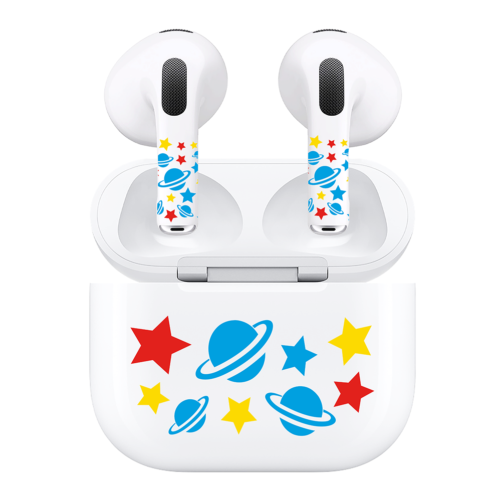 AirSkins - Compatible For AirPods 3 Earbuds & Case, Planets Headphone Skin