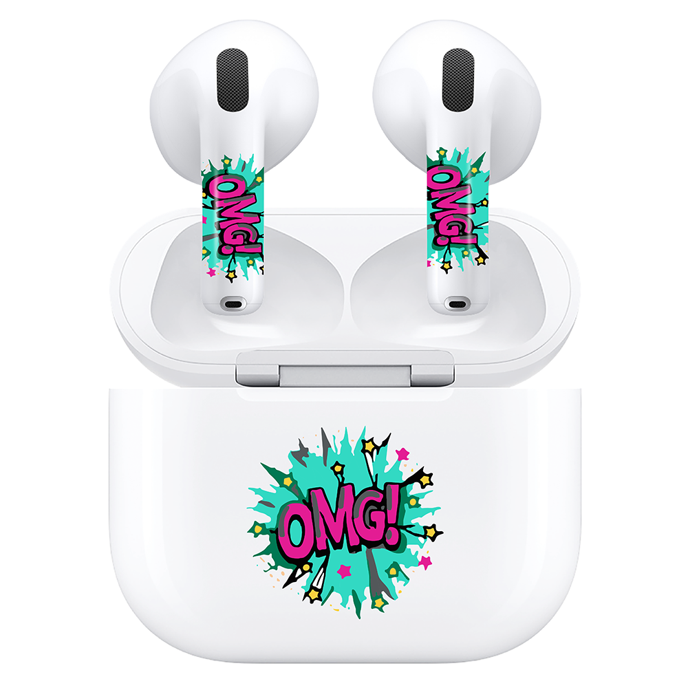 AirSkins - Compatible For AirPods 4 Earbuds & Case, OMG Headphone Skin