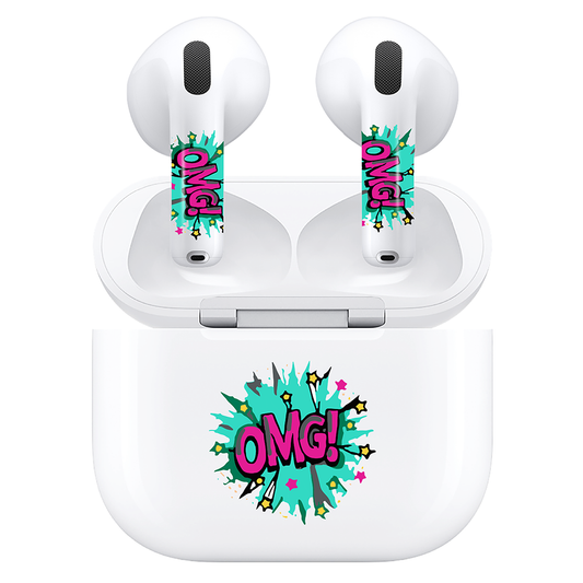 AirSkins - Compatible For AirPods 4 Earbuds & Case, OMG Headphone Skin