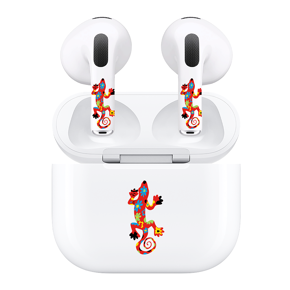 AirSkins - Compatible For AirPods 3 Earbuds & Case, Southwest Lizard Headphone Skin