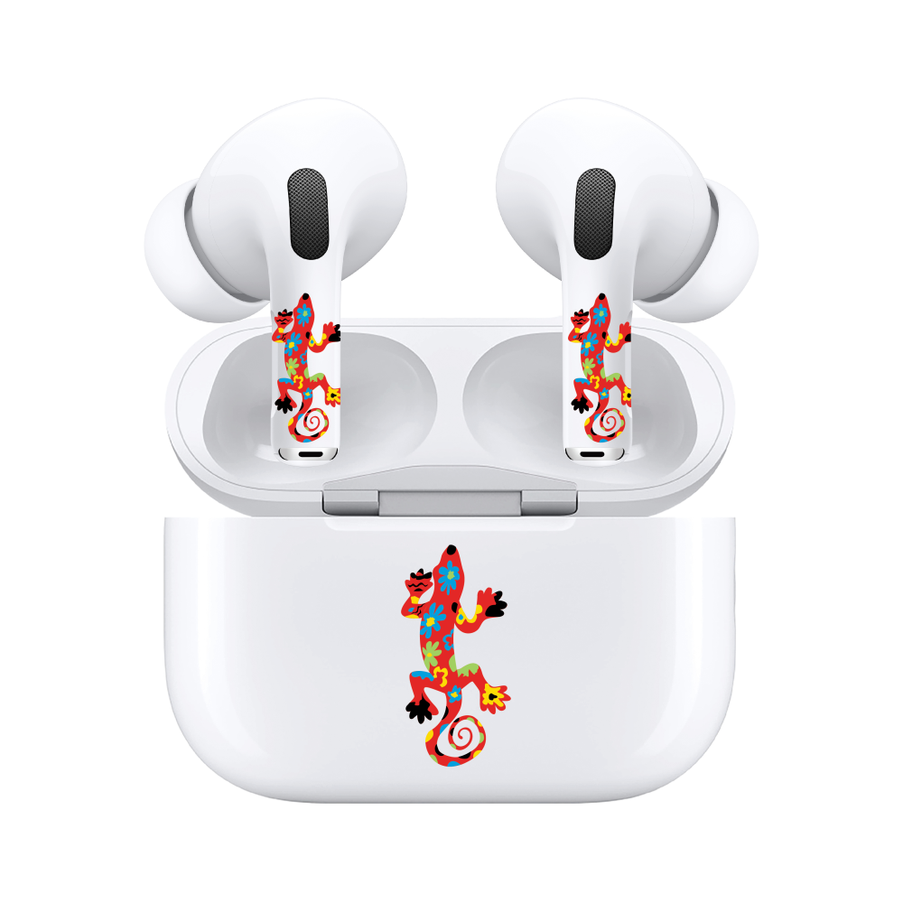 AirSkins - Compatible For AirPods Pro & AirPods Pro 2 Earbuds & Case, Lizard Headphone Skin