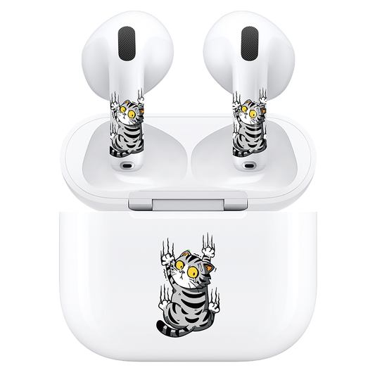 AirSkins - Compatible For AirPods 4 Earbuds & Case Cat Claws Headphone Skin