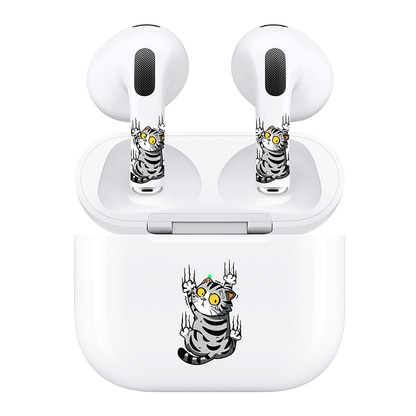 AirSkins - Compatible For AirPods 3 Earbuds & Case Cat Claws Headphone Skin