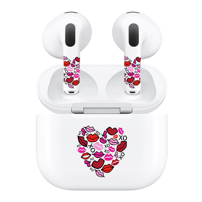 AirSkins - Compatible For AirPods 3 Earbuds & Case, Heart Lips Headphone Skin