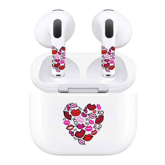 AirSkins - Compatible For AirPods 3 Earbuds & Case, Heart Lips Headphone Skin