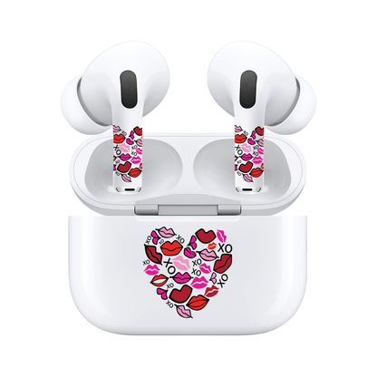 AirSkins - Compatible For AirPods 3 Earbuds & Case, Heart Lips Headphone Skin