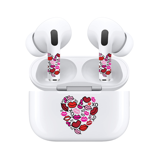 AirSkins - Compatible For AirPods 3 Earbuds & Case, Heart Lips Headphone Skin