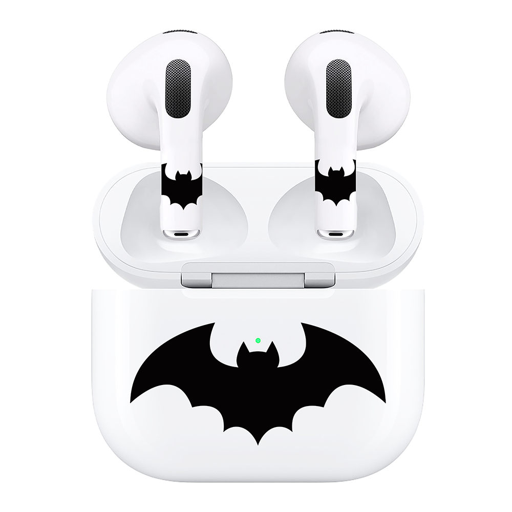 AirSkins - Compatible For AirPods 3 Earbuds & Case Bat Headphone Skin