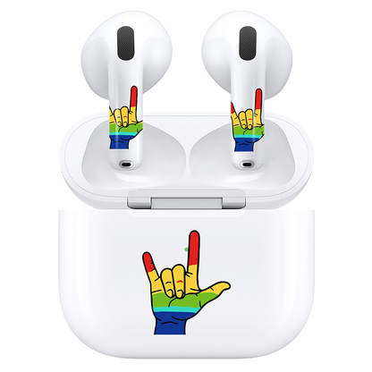 AirSkins - Compatible For AirPods 4 Earbuds & Case, Pride LoveHeadphone Skin