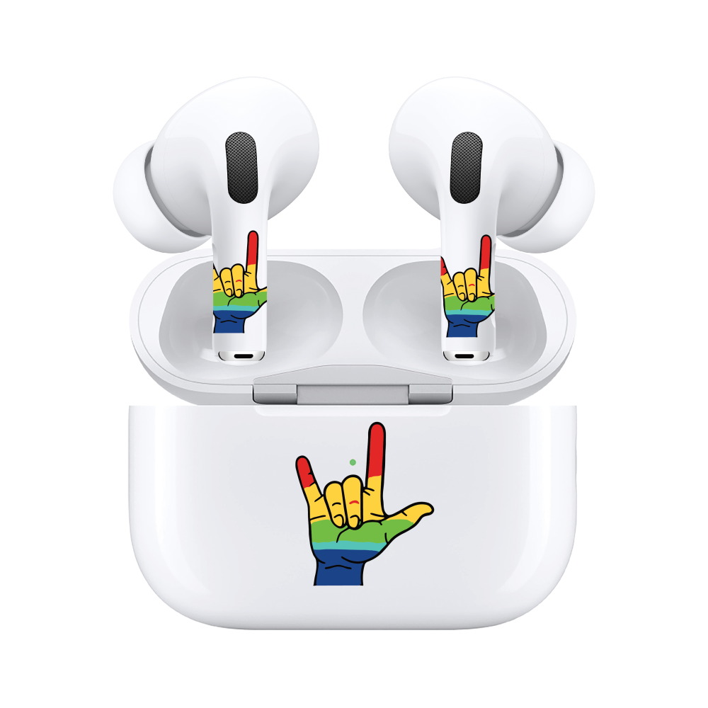 AirSkins - Compatible For AirPods 3 Earbuds & Case, Pride Love Headphone Skin