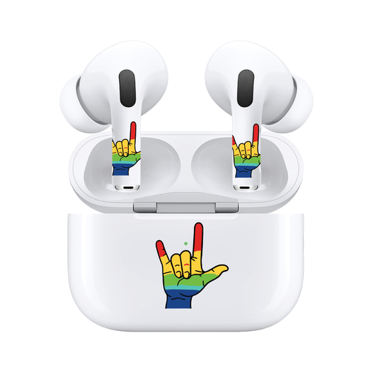 AirSkins - Compatible For AirPods 3 Earbuds & Case, Pride Love Headphone Skin