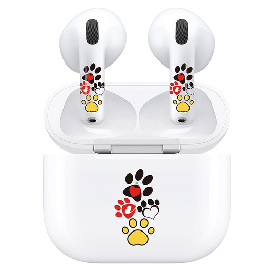 AirSkins - Compatible For AirPods 4 Earbuds & Case Colorful Paws Headphone Skin