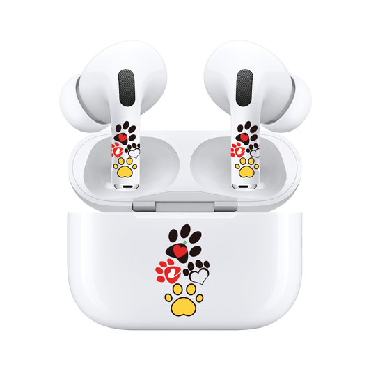 AirSkins - Compatible For AirPods 3 Earbuds & Case Colorful Paws Headphone Skin