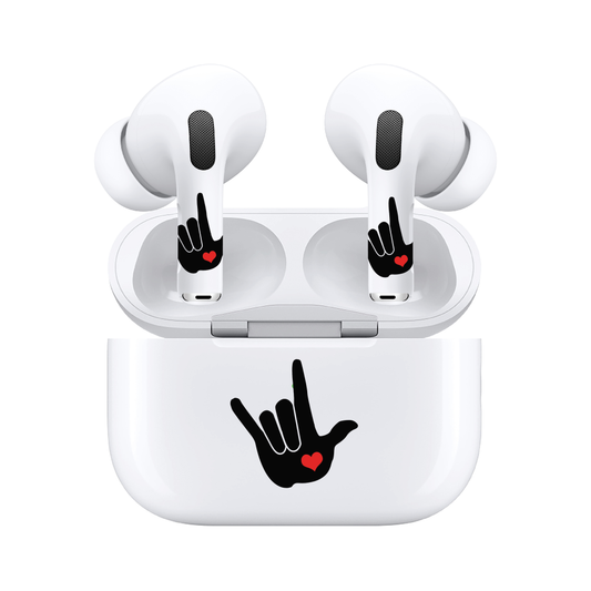 AirSkins - Compatible For AirPods 3 Earbuds & Case, Love Symbol Headphone Skin