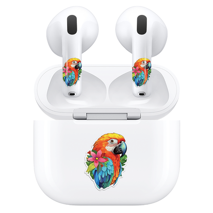AirSkins - Compatible For AirPods 4 Earbuds & Case, Parrot Headphone Skin
