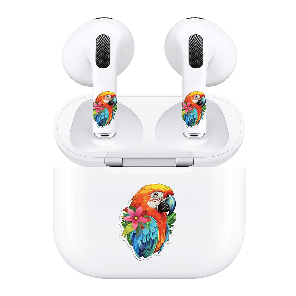 AirSkins - Compatible For AirPods 3 Earbuds & Case, Parrot Headphone Skin